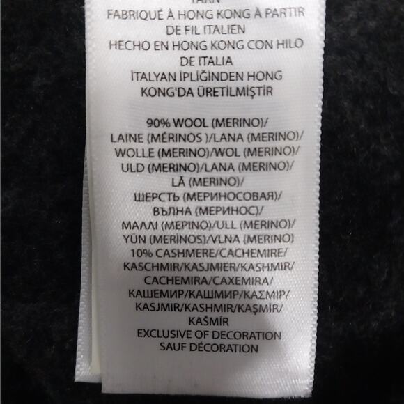 POLO BY RALPH LAUREN! CASHMERE & WOOL BLEND CHARCOAL GRAY LOGO SWEATER! SZ L - Picture 8 of 10